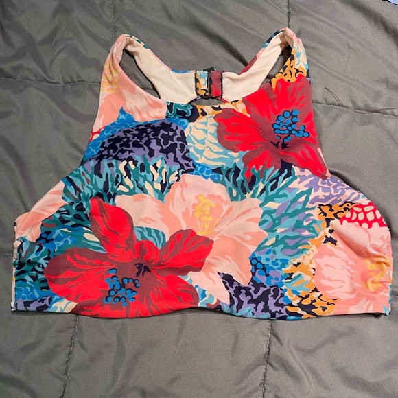 NWOT Athleta Maldives Printed Bikini Top in Bora Bora Multicolor Sz 40 B/C - Picture 3 of 12